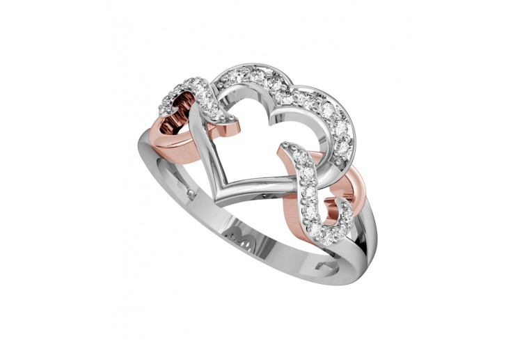 Endearing Diamond Heart Ring 